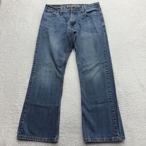 Levis 527 Low Boot Cut Jeans Mens 34x30 Blue Medium Wash Denim Pants 100% Cotton